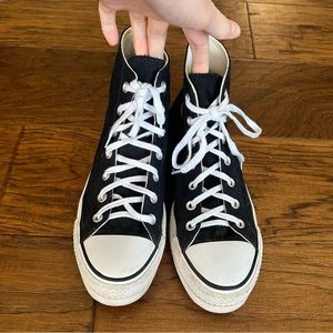 Black high top converse women’s size 9